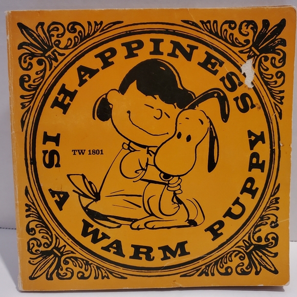 Happiness Is A Warm Puppy First Print Snoopy Paperback Book '70 Charles Schulz - Picture 3 of 13